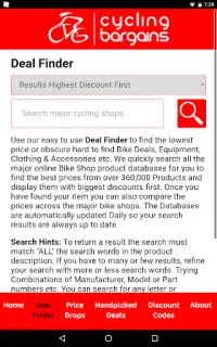Cycling Bargains Deal Finder Screen Shot 8
