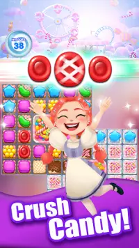 Crush the Candy: #1 Free Candy Puzzle Match 3 Game Screen Shot 1