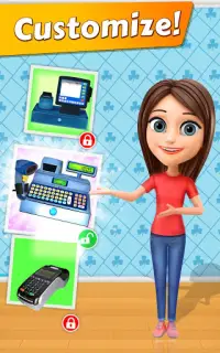 Supermercado Cash Register: Meninas Cashier Games Screen Shot 17