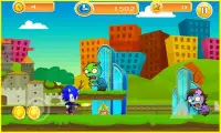 Adventur...Sonic attack Run vs Zombie boom Screen Shot 2