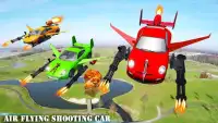 Flying Car Shooting Adventure: Fighting War Sim Screen Shot 3