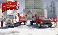 Santa Pengiriman hadiah Truk 3D Game Natal Screen Shot 2