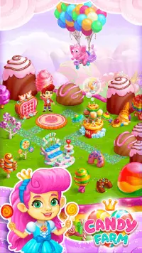 Sweet Candy Farm: Granja con Magia y Dulces Gratis Screen Shot 0