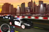 Carro de polícia rua corrida sim Screen Shot 6