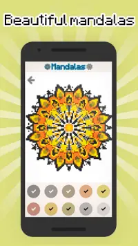 Mandalas color by number - Mandala pixel art Screen Shot 1