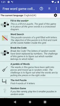 Word Game Collection Screen Shot 1