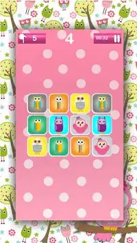 Cute Owl Matching Game Screen Shot 1