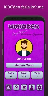 Wordder | İngilizce Kelime Öğrenme Oyunu Screen Shot 0