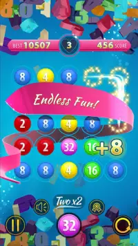 Two For 2: match the numbers to win. Endless Fun! Screen Shot 1