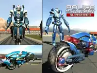 Police Moto Robot Superhero Screen Shot 9