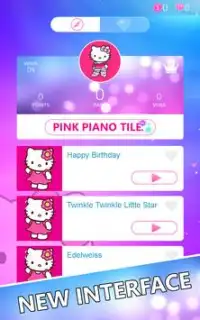 Pink Hello Kitty Piano Tiles Screen Shot 0