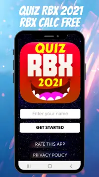 Quiz RBX 2021 - RBX calc free Screen Shot 0