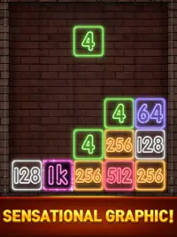 Drop Number : Neon 2048 Screen Shot 13