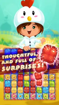 Sweet Jelly Story - Candy Pop Match 2 Blast Game Screen Shot 1