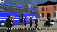 Polícia ônibus dirigindo jogo Screen Shot 2