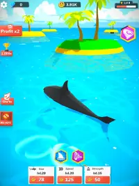 Idle Shark World - Tycoon Game Screen Shot 7