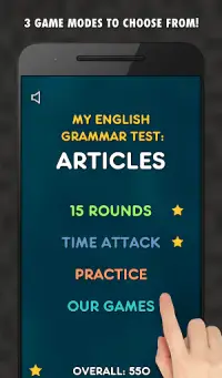 Articles Grammar Test Screen Shot 1