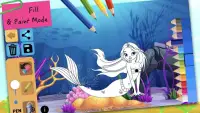 Mermaid coloring pages Screen Shot 1