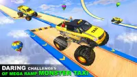 Grand Taxi Monster Truck Driving Stunt Racing Game Screen Shot 1