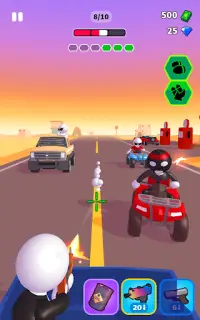 Rage Road - Car Shooting Game Screen Shot 1