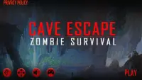 Cave Escape - Boy Escape Zombie Survival games Screen Shot 1