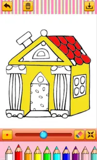 Coloring Beautiful Doll House Screen Shot 3