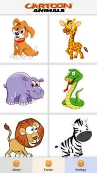 Cartoon Animals Color by Number - Pixel Art Game Screen Shot 1