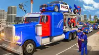 US Police Multi Level Car Transporter Truck 2021 Screen Shot 1