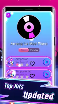 FNF Among Us Mod Piano Tiles Screen Shot 1