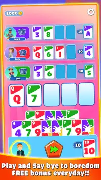 Skip 10 - Card Games Screen Shot 1