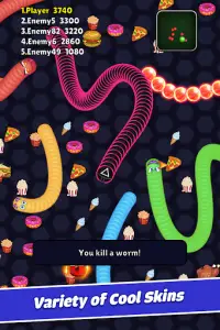 Worm io: Slither Snake Arena Screen Shot 8