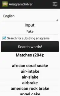 AnagramSolver Screen Shot 0