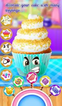 Princess makeup plus cupcake maker: Kids Cake Shop Screen Shot 3