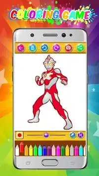 coloring Ultraman Zero Cosmos Game Screen Shot 7