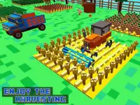 Blocky Tractor Farm Simulator Screen Shot 5