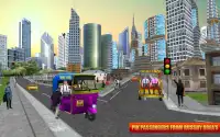 Città tuk tuk Auto Risciò Taxi autista 3D Screen Shot 4