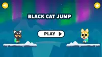 Black Cat Jump: Platformer Kitty Hop Runner 2020 Screen Shot 0