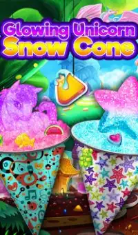 Glowing Rainbow Snow Cone Maker - Unicorn Desserts Screen Shot 5