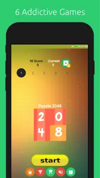 2048 classic puzzle  5 games Screen Shot 3