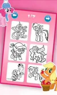little unicorn coloring pony Screen Shot 1