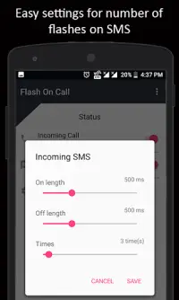 Flash On Call Screen Shot 4