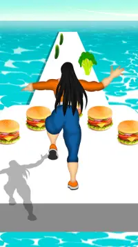 Fat Body 2 fit race food run girl racing game 3d Screen Shot 0