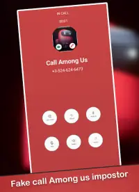 Fake call Among us impostor - Video Call and Chat Screen Shot 2
