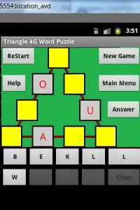 Word Triangle 4g Puzzle Screen Shot 1