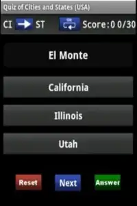 Quiz: Cities and States (USA) Screen Shot 0