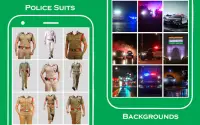 Men police suit photo editor Screen Shot 4