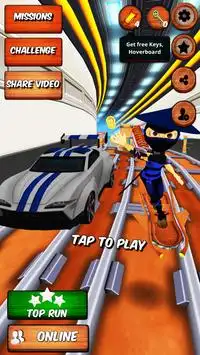 Ninja Subway runner 3D 2018 Screen Shot 0