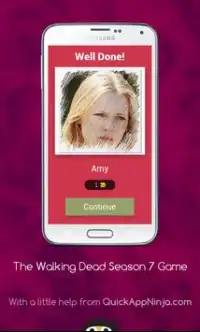 The Walking Dead Season 7 Game. Characters. Quiz. Screen Shot 1