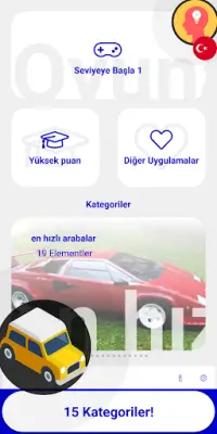 Araba Quiz Oyun 2019 (Türkçe) Screen Shot 0