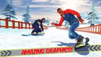 स्नोबोर्ड डाउनहिल स्की: स्केटर ब्वॉय 3 डी Screen Shot 5
